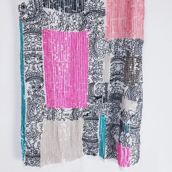 Anthro Yoana Baraschi NWT Sequin Embroidered Dress - Picture 8 of 16